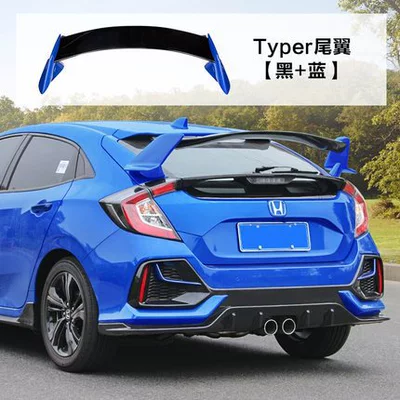 Civic fixed wind wing top wing – Fixed wind wing - civic-hatchback-typer-tail-optional-blue-black