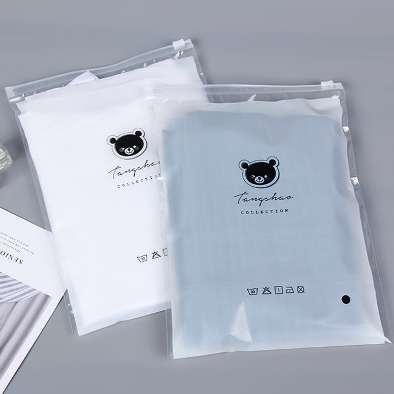 En stock oso cremallera bolsa de moda lindo regalo helado necesidades diarias ropa transpirable ziplock bolsa grande al por mayor