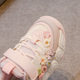 Girls' Fashionable Flower Sneakers 2025 Autum New Kidsren's Princess Embroidered Mesh Shoes Girls Casual Shoes