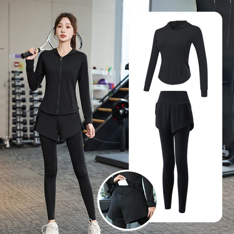 Juego de carrera para mujeres primavera y otoño principiantes de verano yoga deportivo rápido ropa seca trajes transpirables comercio exterior al por mayor