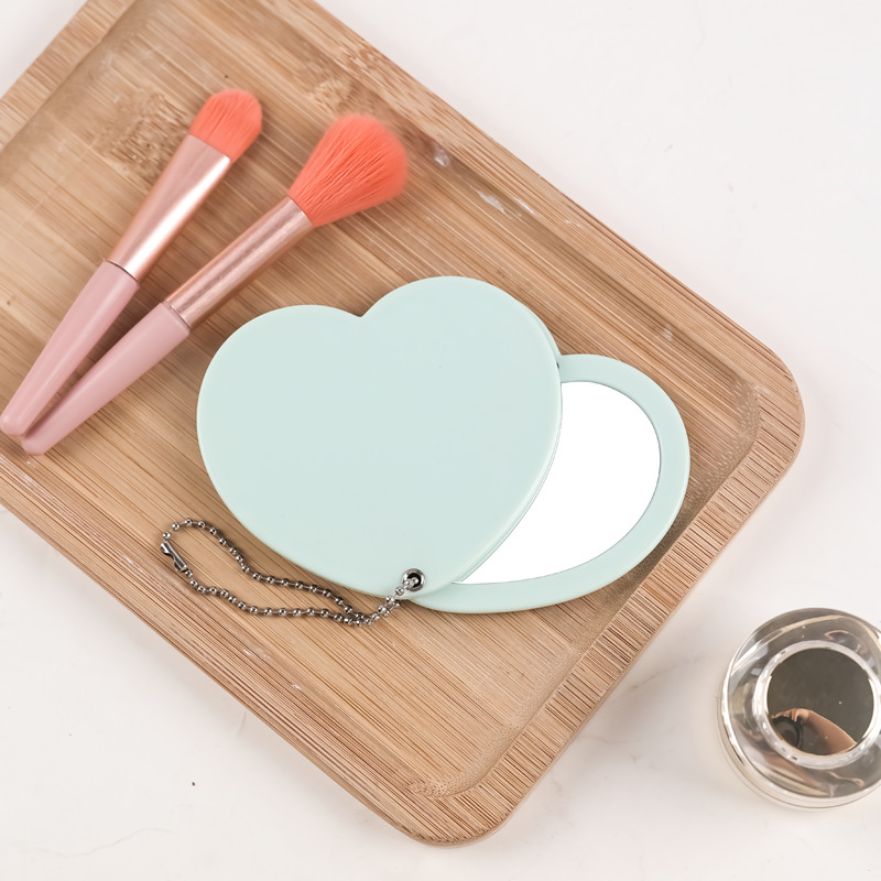 Rotar el amor mini portátil espejo de doble cara espejo de alta definición del dormitorio de maquillaje espejo colgante espejo pequeño