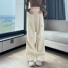 工装裤女酷飒风女2025秋冬新款高腰多口袋休闲直筒裤长裤女A7242