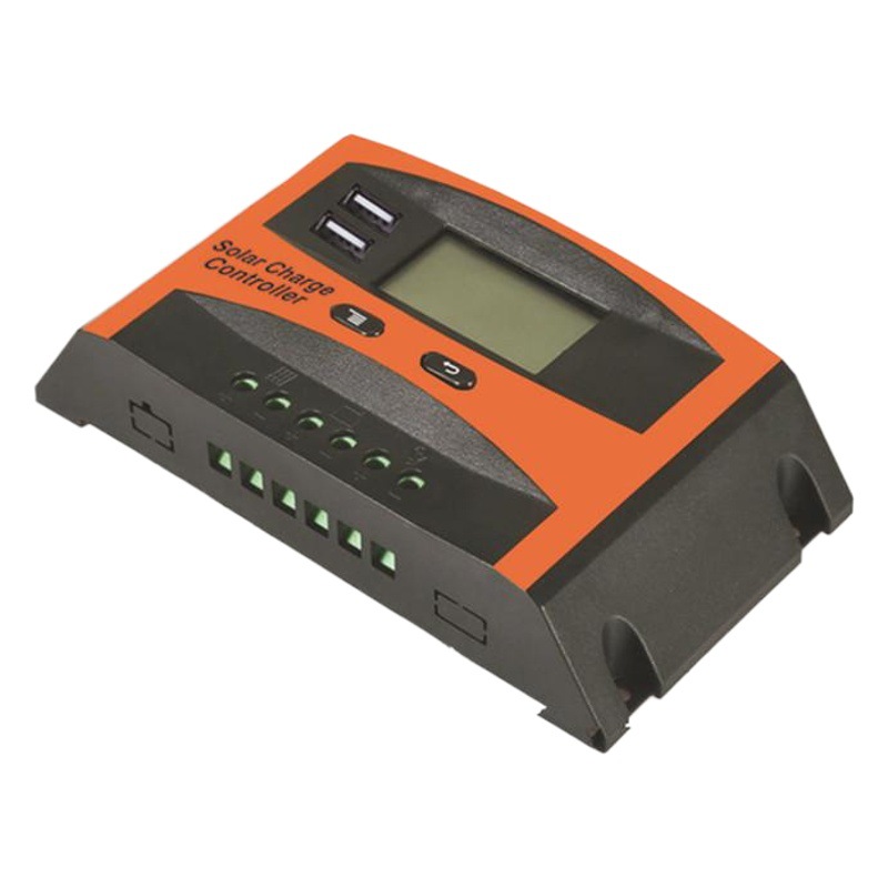 Controlador de carga solar 12V 24V 20A con doble USB regulador inteligente
