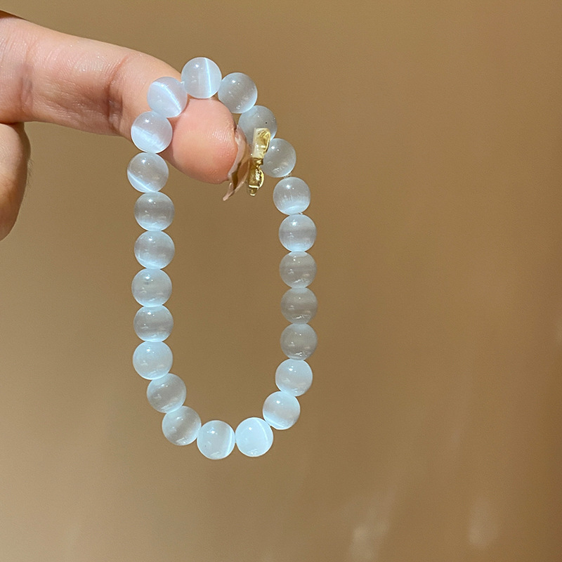 Pulsera de cuentas de ópalo Pulsera de cuentas de viaje diario dulce Pulsera de cuentas de nicho exquisita y simple Pulsera de alta calidad