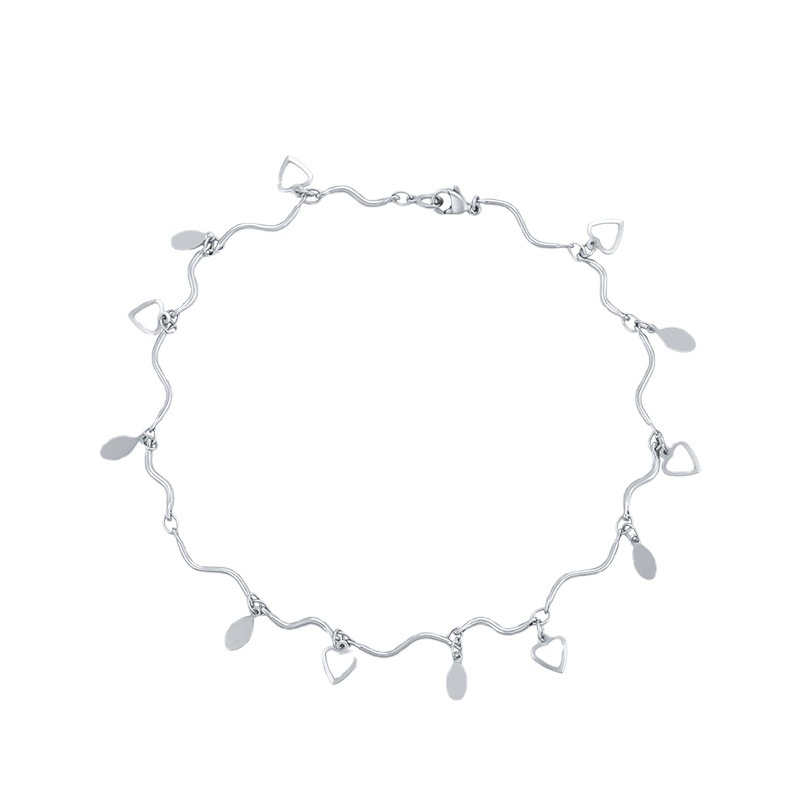 Xuking joyería europea y americana moda personalizada pie accesorios corrugado borla blanco lentejuelas tobillera en stock joyería al por mayor femenina