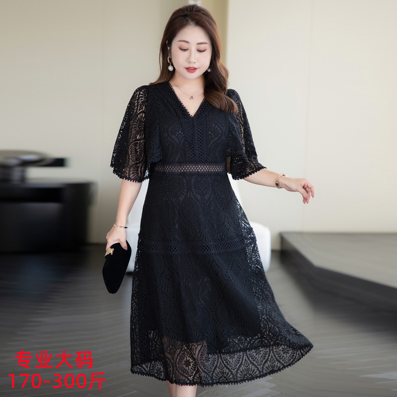 2023 Summer New Arrival - Plus Size A-line Dress for Curvy Women (300 lbs) - Lace Dress 8535