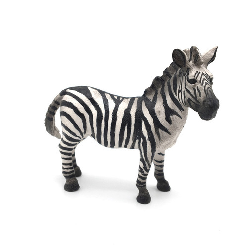 PVC Simulated Zebra Model, Children's Early Education Solid Zebra Toy, Wildlife Park Ornament Wholesale