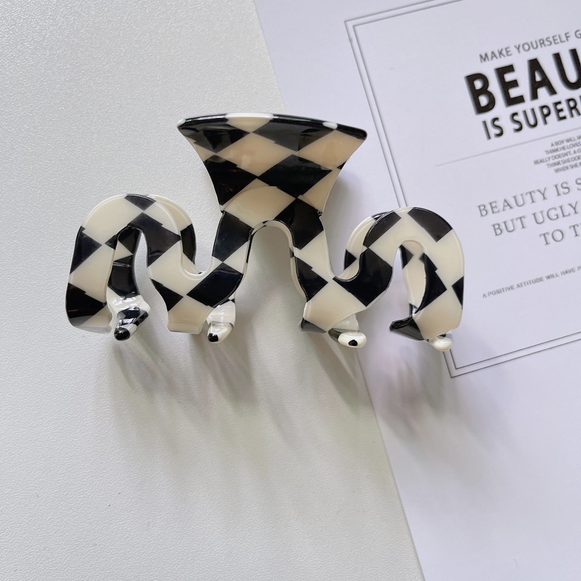 Women'S Gender Hollow Out Design Fashion Geometric Acetic Acid Sheets Hollow Out Hair Claws