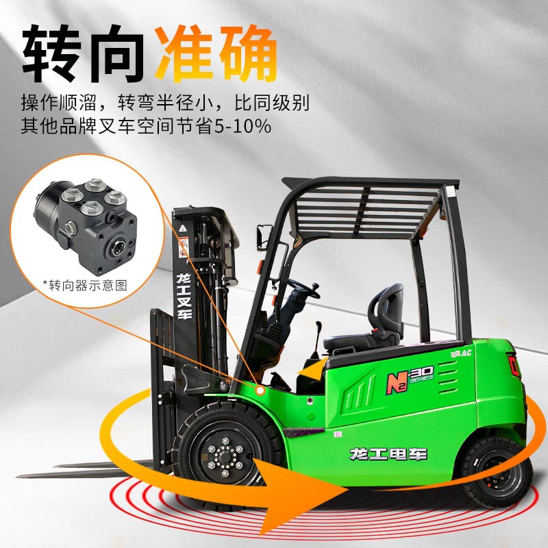 龙工3吨电动叉车2吨电车座驾式电池20年行业经验仓储设备稳定高效