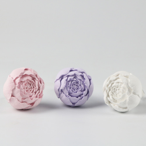 Valentine's Day Creative Gift Peony Car Air Outlet Perfume Car Air Freshener Diffuser Stone Box Set for Women 
