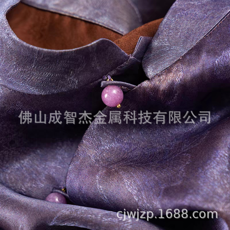 国风干青红纹石薰衣草石材扣子9款 新中式旗袍茶服唐装盘扣串珠