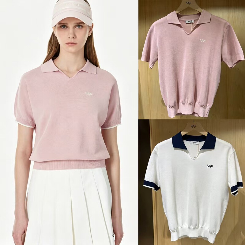 26 Summer New Women's Golf Shirt with a Turn-Down Collar, Cool and Simple Sports Short-Sleeve Knit Top 26 Summer New Women's Golf Shirt with a Turn-Down Collar, Cool and Simple Sports Short-Sleeve Knit Top