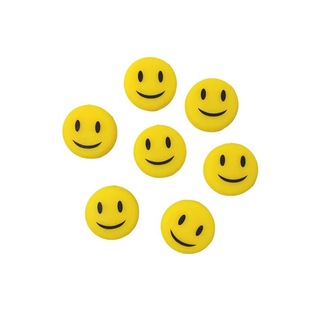 Cross-Border Tennis Racket Smiley Face Shock Absorber Firm and Cute Personalized Pvc Silicone Shock Absorber Silicone Buffer Pad Wholesale