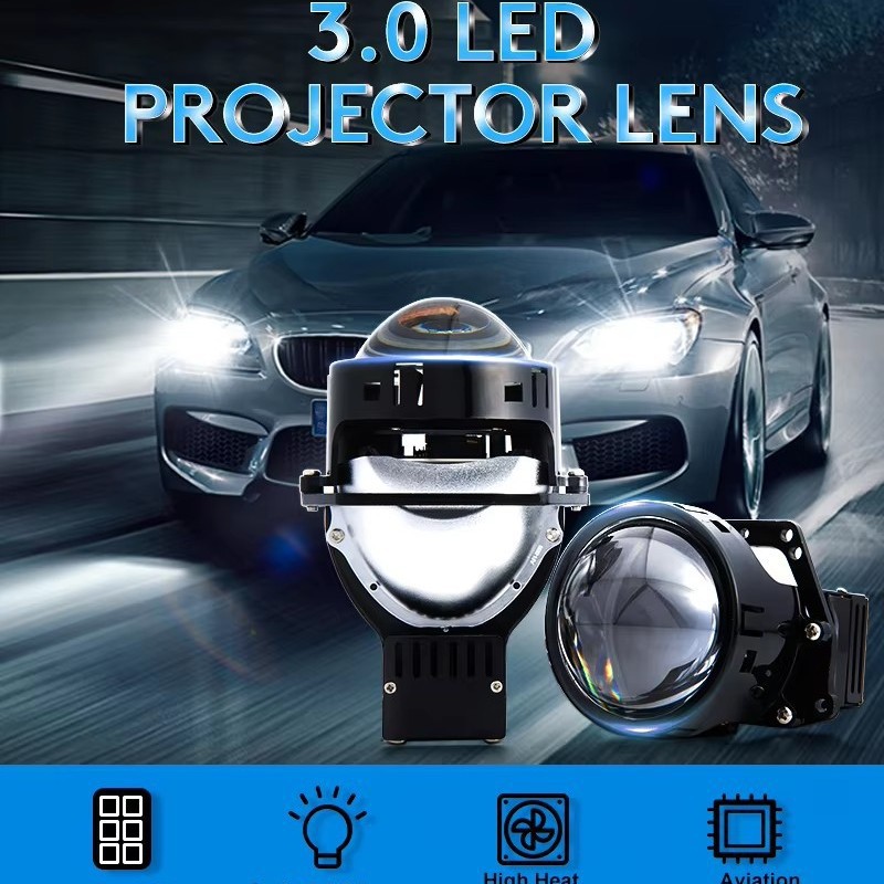 Nueva venta caliente TS9 lente de doble luz de lejos y cerca en un faro de automóvil transformado faro láser 75W