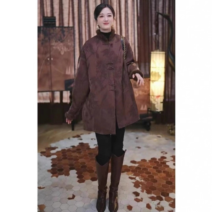 新中式女装老钱风复古棉服外套女2025新款唐装高级感国风盘扣上衣|undefined