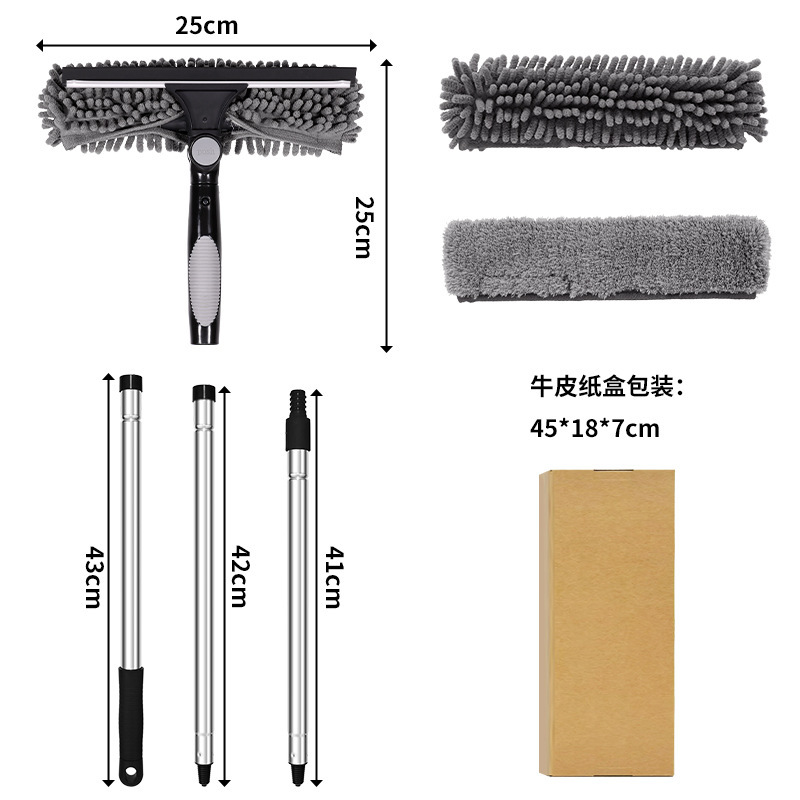 国境を越えた売れ筋の二層ツーインワン窓掃除スクレーパー、ガラス掃除用の特別な両面高層ガラススクレーパー|undefined
