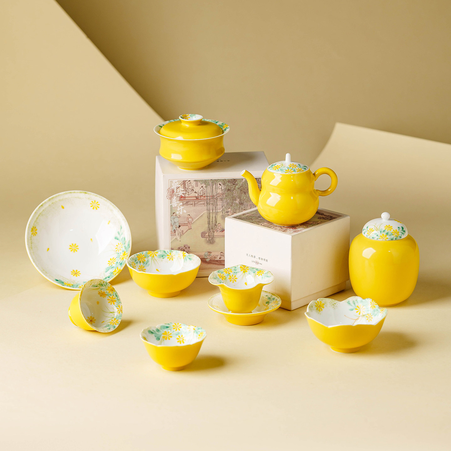 Fábrica de huevo esmalte margarita pequeña taza de té conjunto de taza de cerámica maestro personal especial kung fu taza de té cubierta taza de té