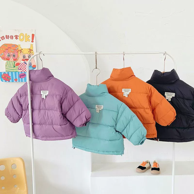 Children's keep warm short down jacket for boys, 2022 collection, Korean style, increased thickness