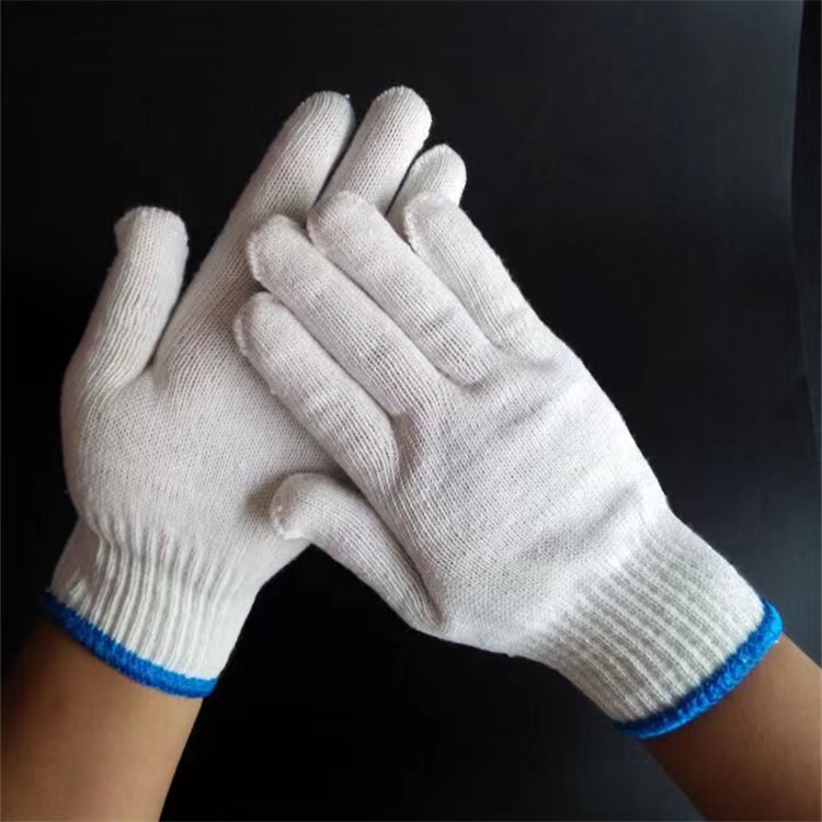 加厚加密纱线棉纱劳保手套灯罩棉  防油工作手套