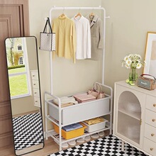 #简易晾衣架落地立式卧室挂衣服架子加粗小型阳台家用晾衣风