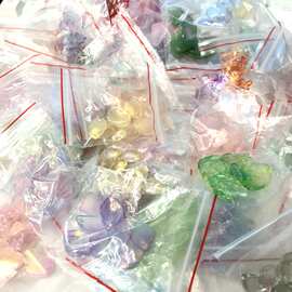 500件清关混合水晶松珠玻璃花瓣随机发夹DIY珠宝配件