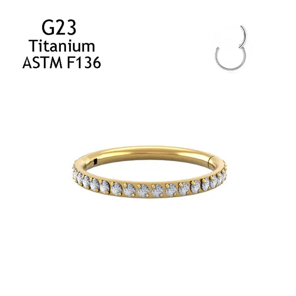 G23チタン鼻環5aジルコン工場店チタン合金穿刺アクセサリー対外貿易イヤリング唇環卸売り