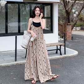 女装夏装吊带连体阔腿裤女夏