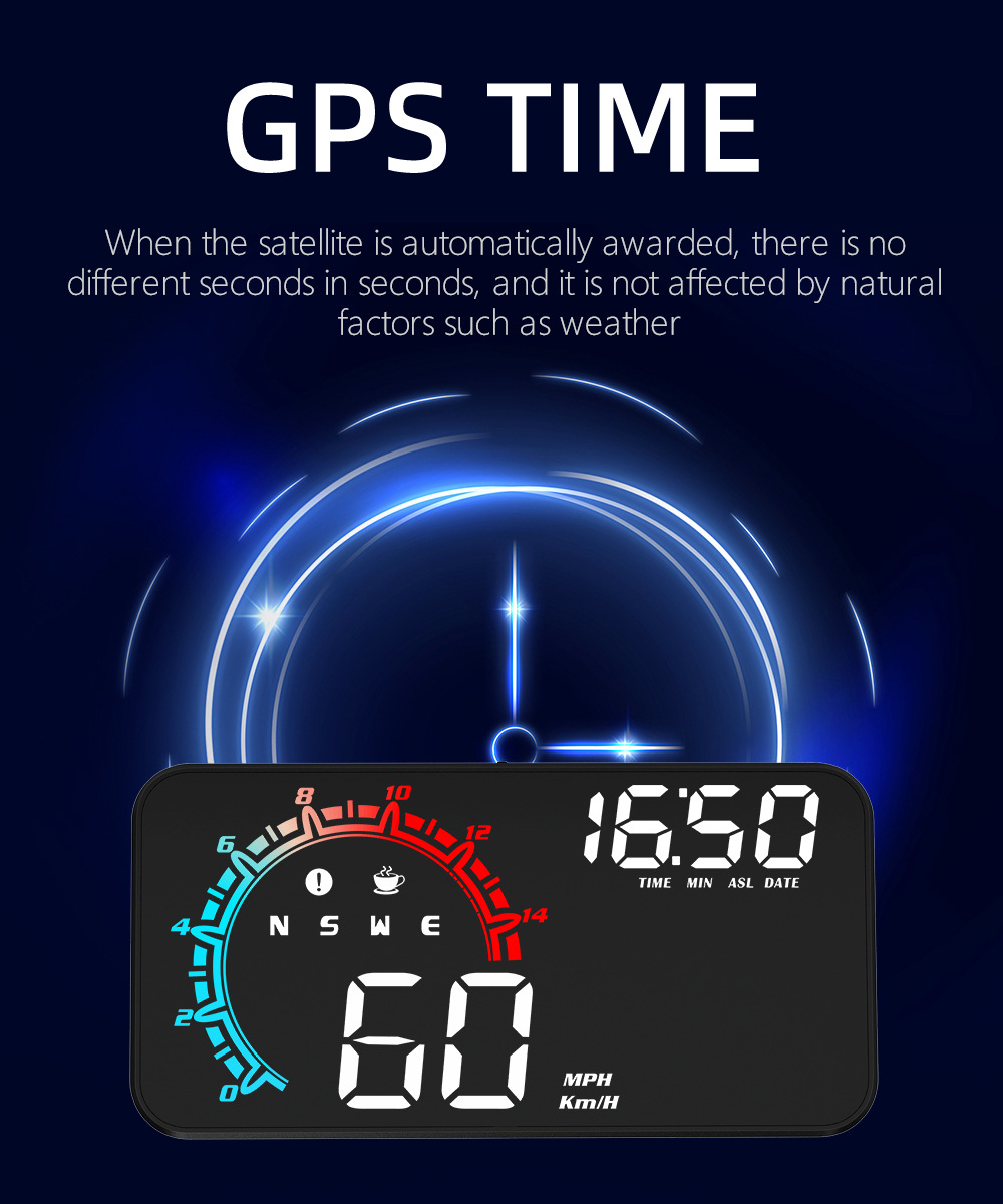 Cross-border universal HUD head-up display for cars, GPS speed, time, date, altitude, compass head-up instrument G11