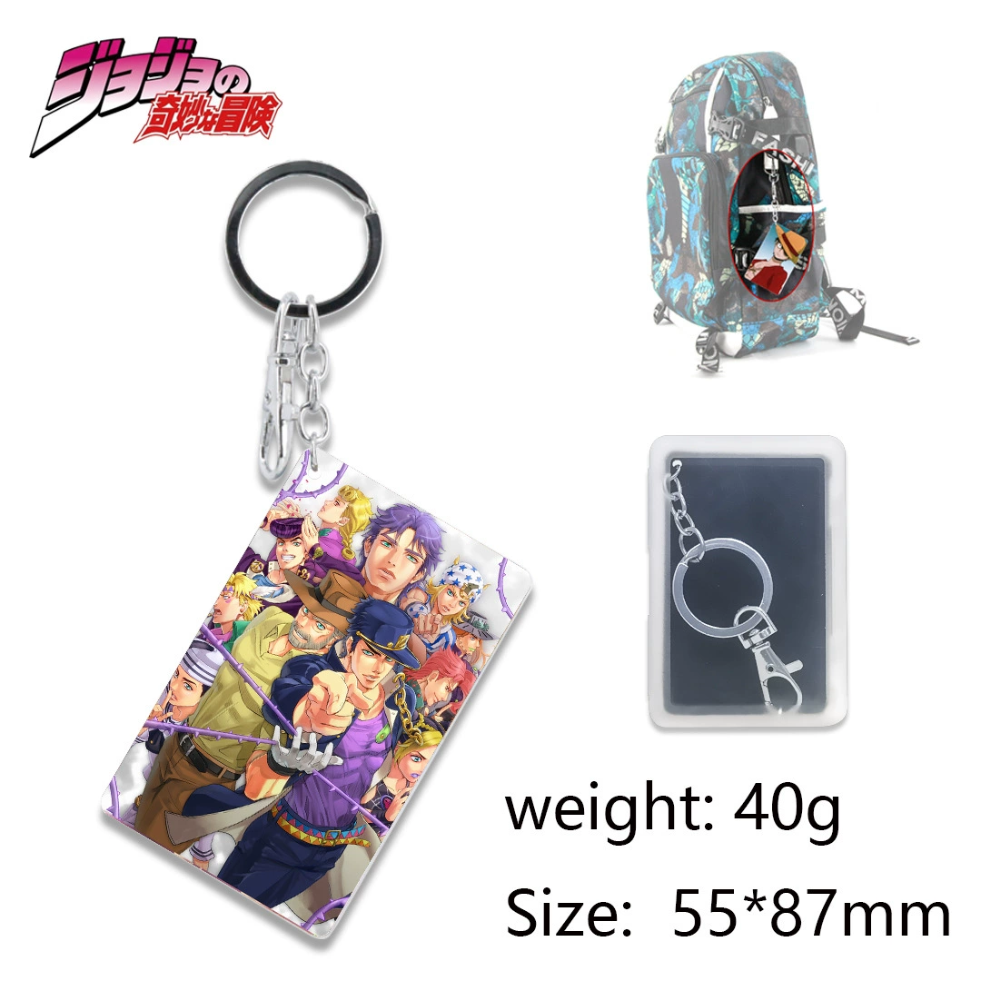 Рюкзак-кинематограф_JOJO's Bizarre Adventure Аниме Мультфильм Модный кошелек Подвеска Брелок Тэг Простое украшение Изображения