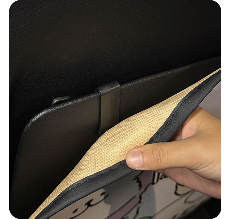 Car Seat Back Anti-Kick Pad for Women Cute Line Puppy Car Leather Seat Back Anti-Fouling Pad Cartoon Protective Pad