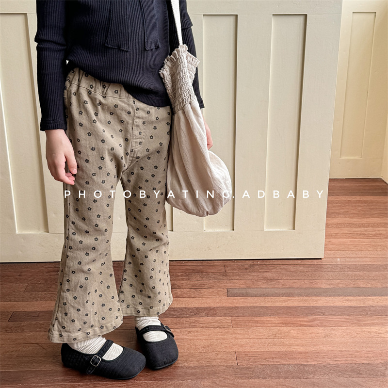 Autumn children's flared trousers