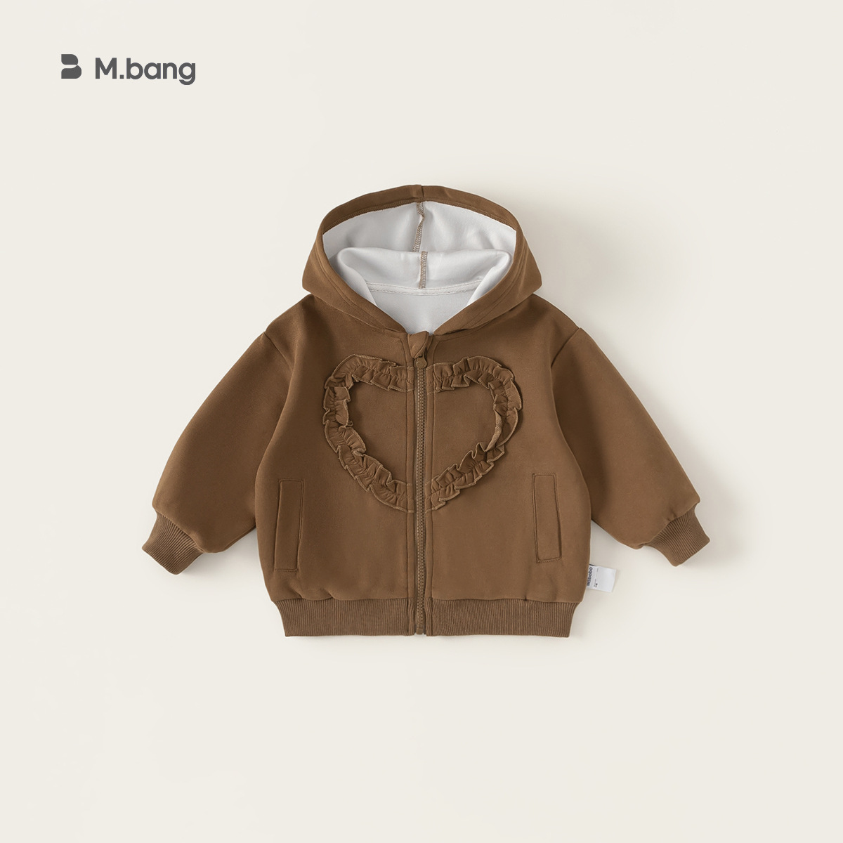 Youbao ropa para niños chaqueta de otoño para niñas 2025 nuevo suéter con cremallera con capucha de amor de encaje para niños QY24056