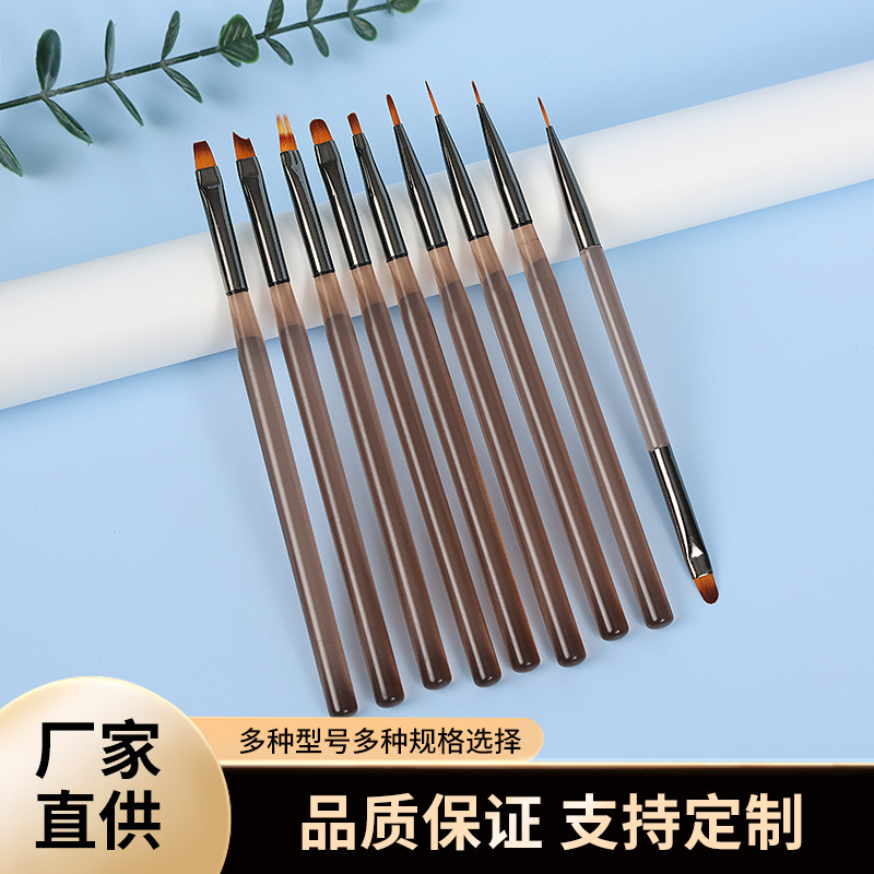 Japanese-Style Nail Art Brush Set, Double-Ended Construction Brush, Phototherapy Painting Line Brush, Gradient Brush, Phototherapy Nail Art