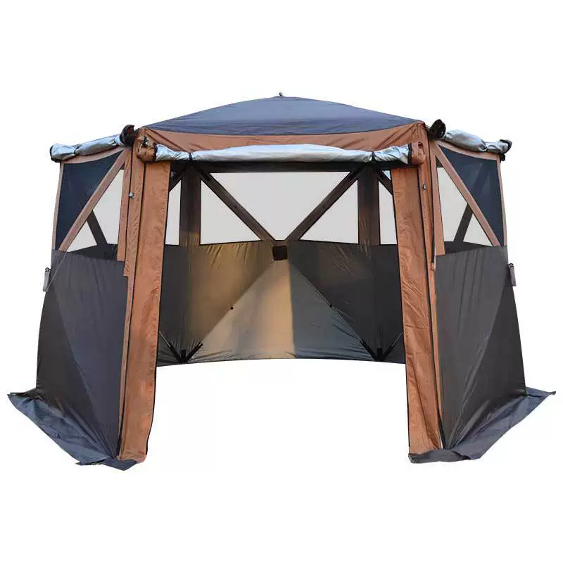 Travel hexagonal automatic folding tent for camping, equipment