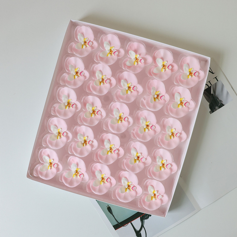 バレンタインデーの新しいソープフラワー胡蝶蘭模擬花永遠の花の花束包装 diy 素材ソープフラワーアクセサリー|undefined