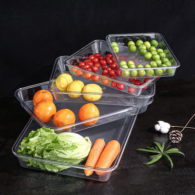 Acrylic Tray transparent rectangle Plastic Cold dish plate Spicy Hot Pot Dish Freezer Exhibition Inventory