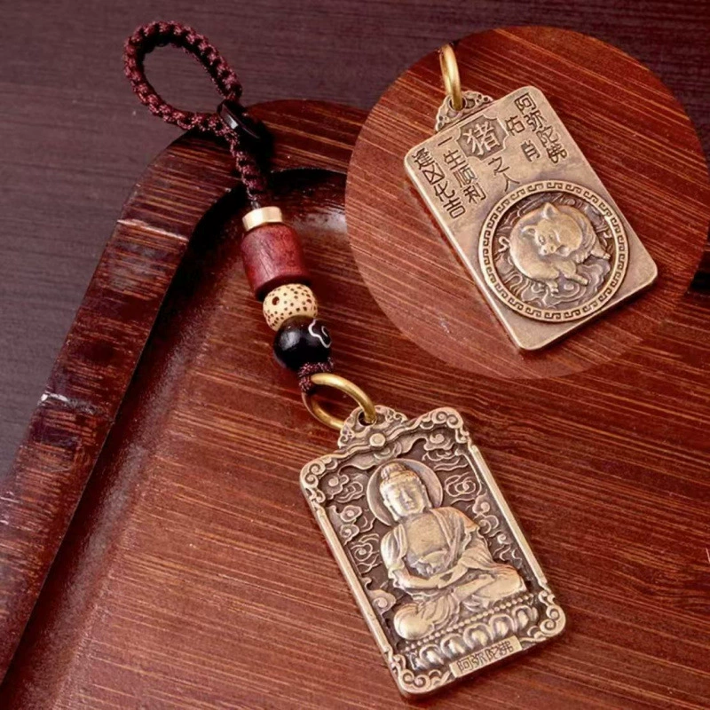 Двенадцать знаков зодиака, восемь богов-хранителей, брелки, богатство, креативные изысканные ювелирные подвески Guangjin в стиле ретро