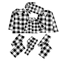 亚马逊ebay2022欧美圣诞节格子新款衬衫  亲子装居家套装睡衣