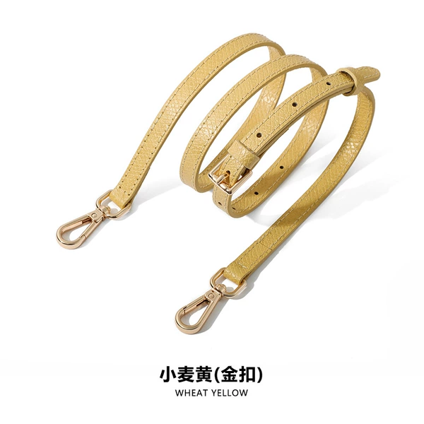 Leather yellow straps, 95cm, 115cm