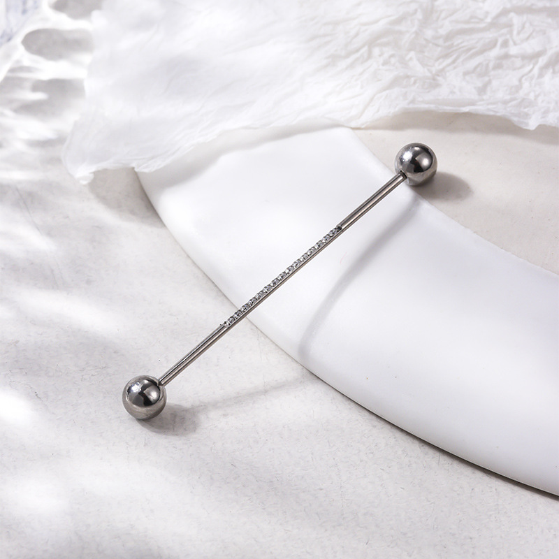 Fashion Geometric Metal Inlaid Zircon Ear Studs 1 Piece