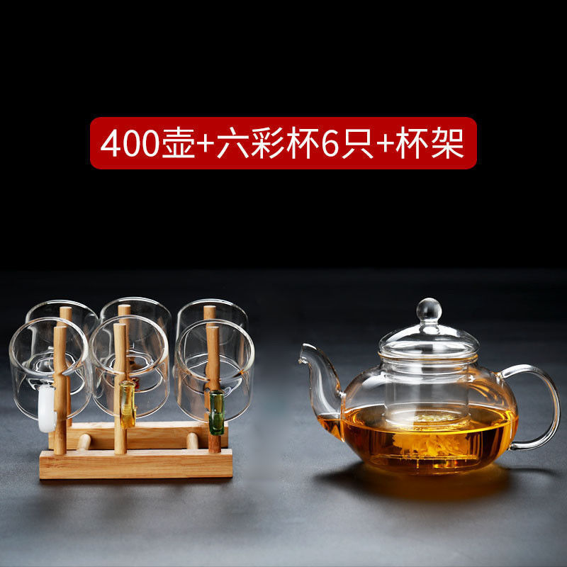 玻璃小茶杯功夫茶具耐热加厚家用透明喝水杯子6只装套装泡茶国之|undefined