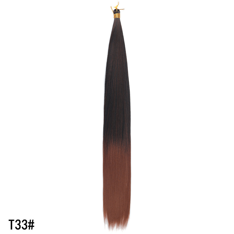 クロスボーダー新しいストレートヘアハンドル 30 インチ 150 グラム化学繊維かつらストレートバルクヘアかつらエクステンション|undefined