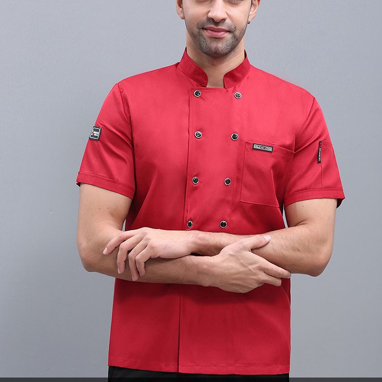 Comedor restaurante comedor jardín de infantes media manga delgada verano chef ropa de trabajo transpirable sudor-absorbente hombres y mujeres cocina