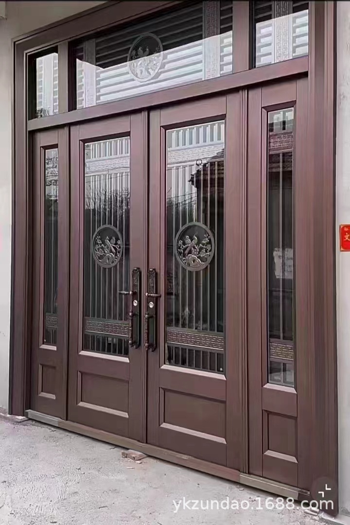 四开锌合金玻璃大门