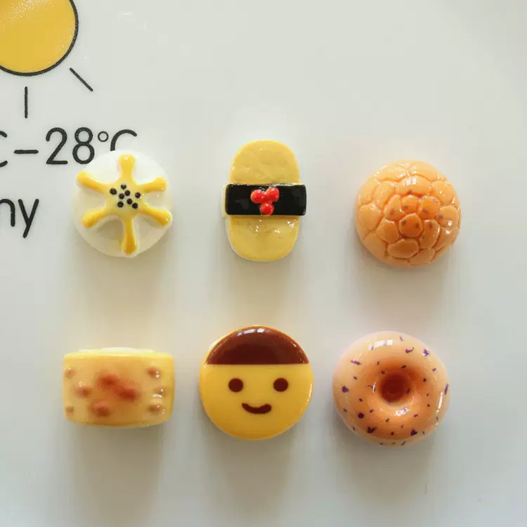 亮面树脂配件仿真面包饼干 儿童发饰材料 小饰品平底贴片批发南2
