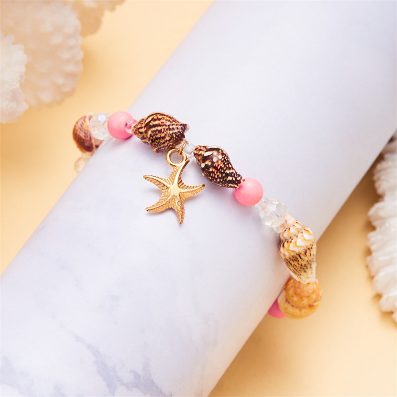 14g Weight Shell Pendant Material Bracelets Classification Seed Bead Chain Material 1 Piece Quantity Holiday, Daily Occasion Seed Bead, Shell Material Starfish, Pearl, Shell Pattern Women's Gender Marine Style Style Marine Style Starfish Pearl Shell Seed Bead Shell Wholesale Bracelets 9