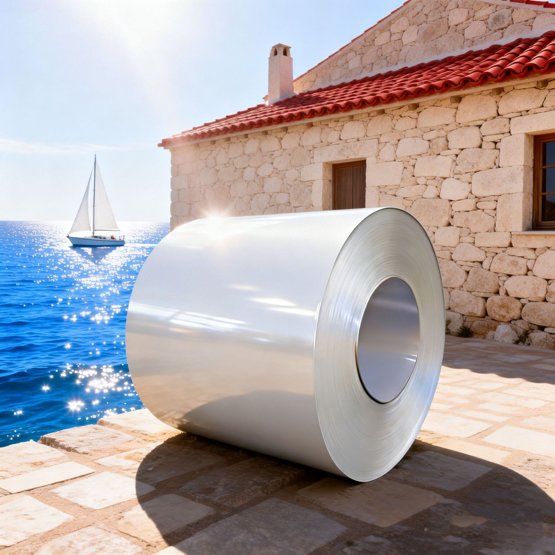 供应TDC51D+AM100 2/1 环保PE聚酯彩涂彩钢0.5*1000*C宝钢帝王白