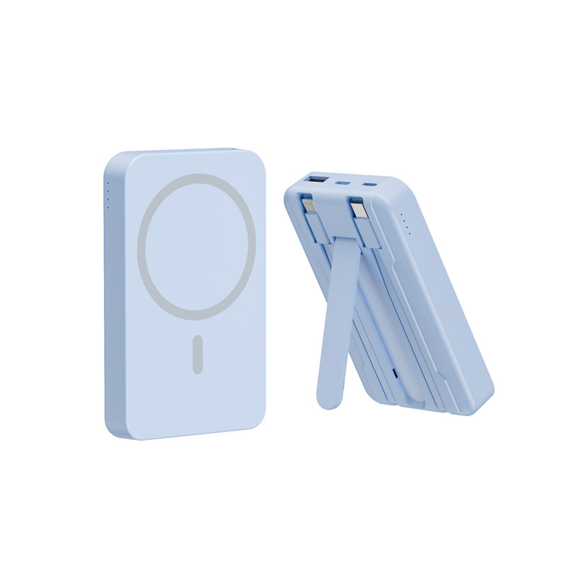 Atración magnética inalámbrica carga de gran capacidad portátil compacta carga rápida soporte de carga de 1w mAh con cable en stock
