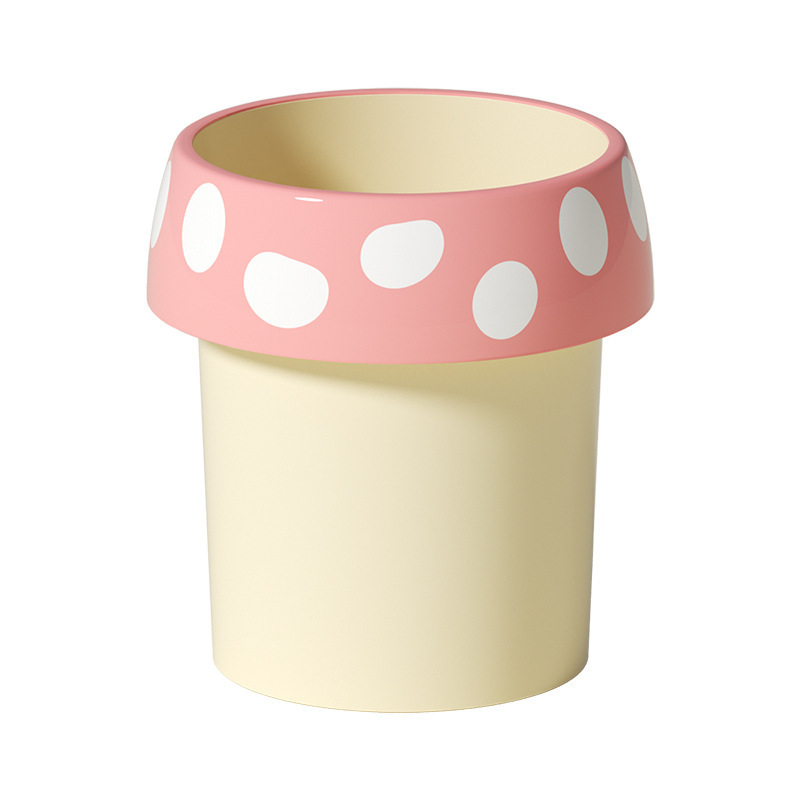 New Mushroom-Shaped Trash Can with a Press Ring, Large Capacity Household Waste Bin, Cute and Creative Floor-Standing Sanitary Bin for Bedroom New Mushroom-Shaped Trash Can with a Press Ring, Large Capacity Household Waste Bin, Cute and Creative Floor-Standing Sanitary Bin for Bedroom
