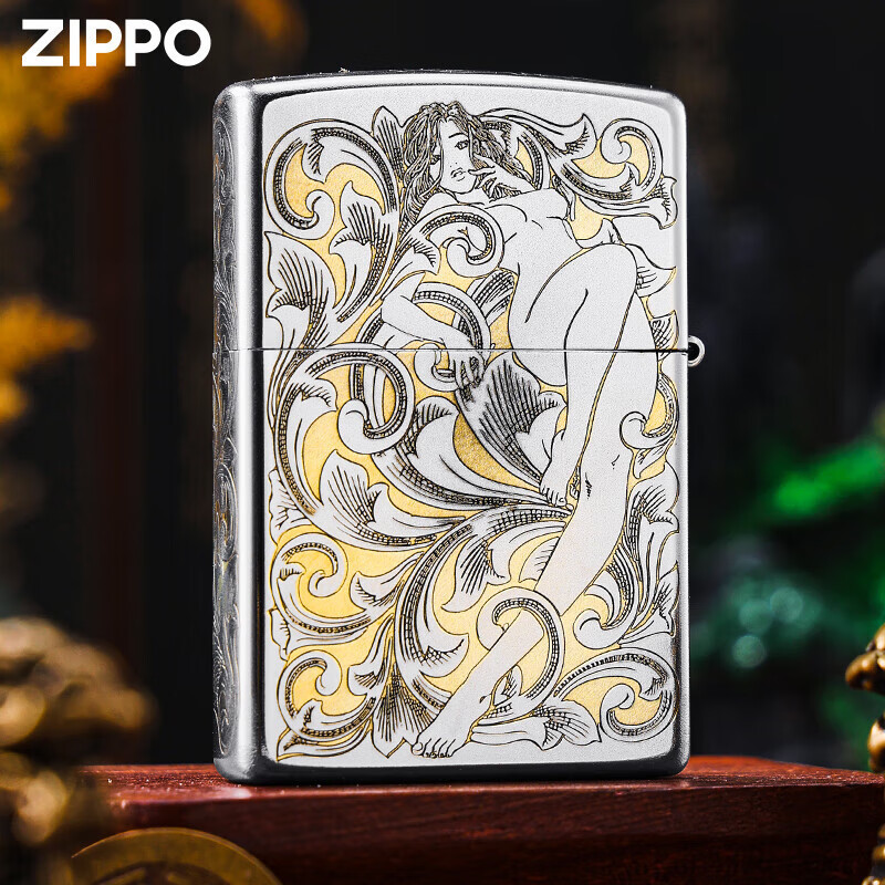 zippo打火机正品 财色双收招财貔貅外壳官方防风煤油男士生日礼物|undefined